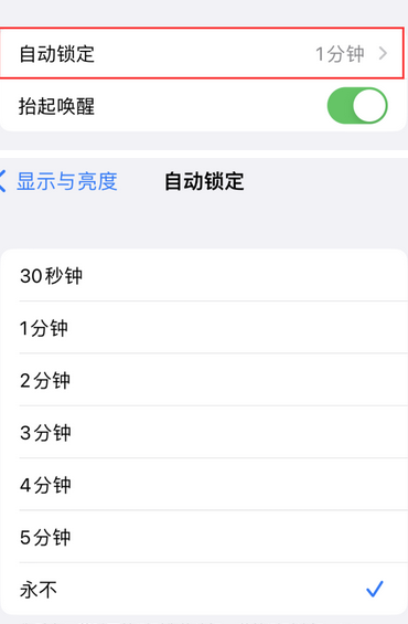 厦门苹果换屏维修分享无法调整iPhone自动锁屏的时间怎么办